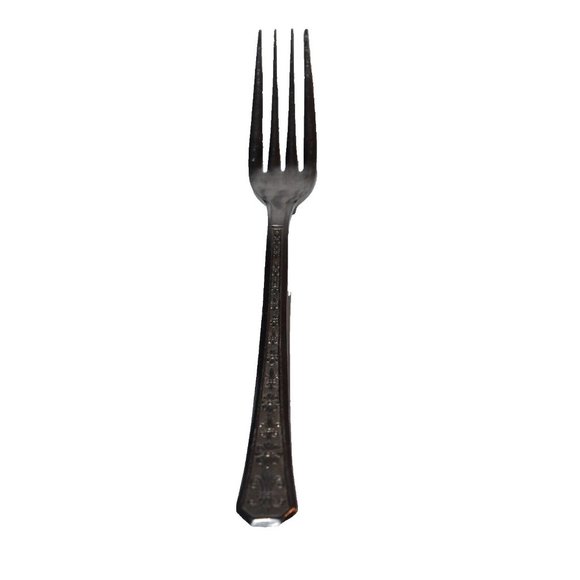 Vtg Interpur Stainless Flatware Japan FLORENZ 8 Petal Flower Dinner Fork - Picture 1 of 6